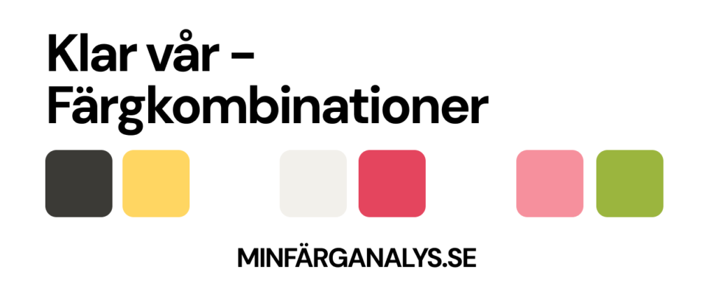 Bästa färgkombinationer för Klar vår