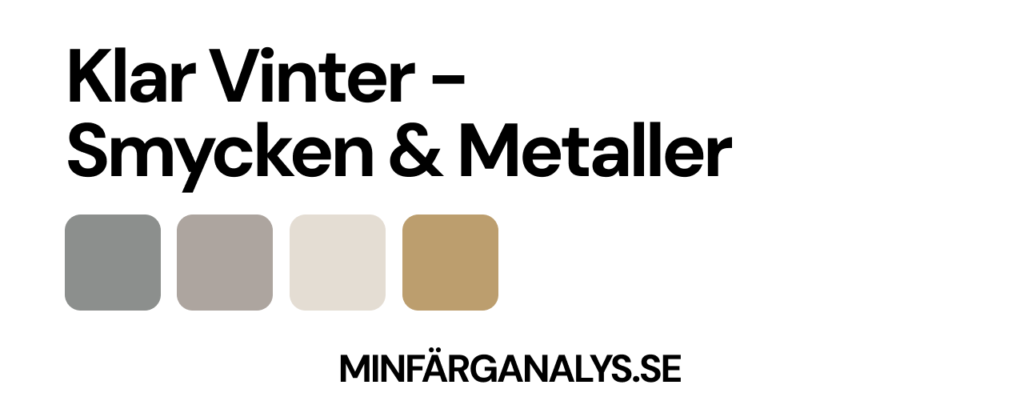 Värsta färgerna på smycken och metaller för Klar vinter