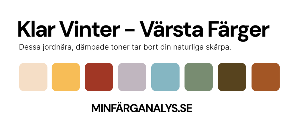 Värsta färgerna för Klar vinter