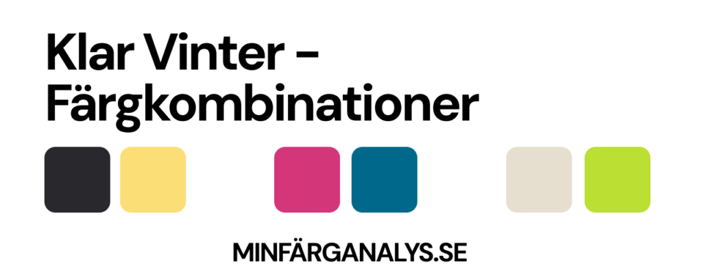 Bästa färgkombinationer för Klar vinter