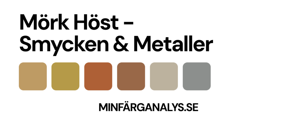 Värsta färgerna på smycken och metaller för Mörk höst