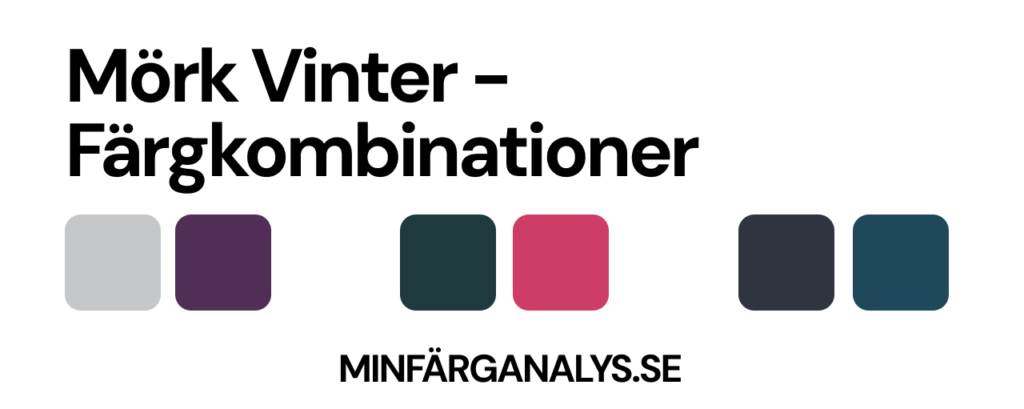 Bästa färgkombinationer för Mörk vinter