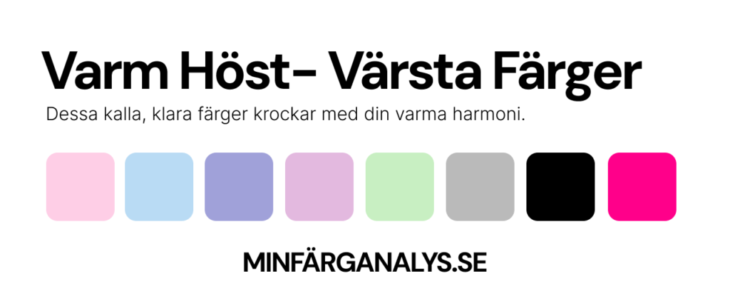 Värsta färgerna för Varm höst