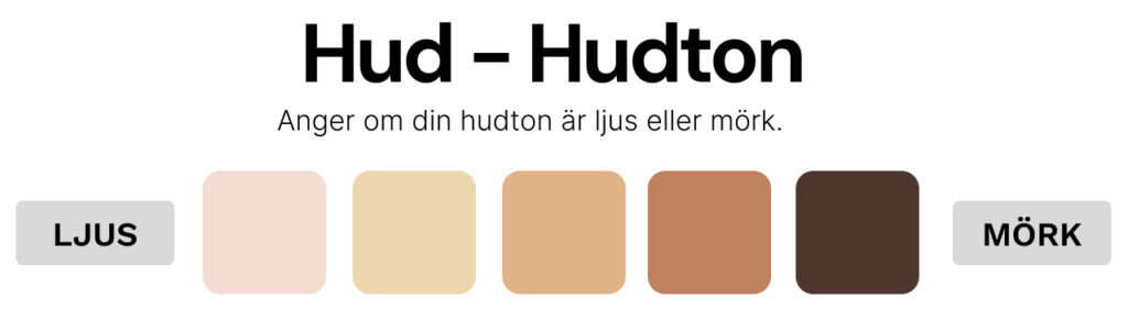 Hudton ljus mörk